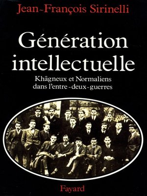 cover image of Génération intellectuelle